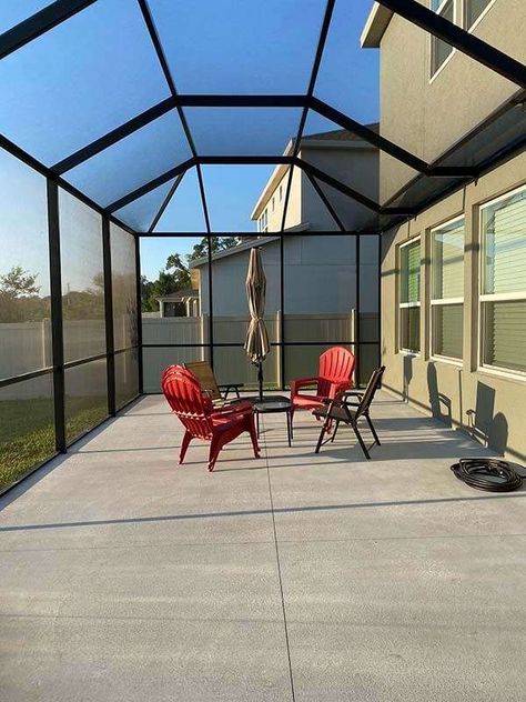 Patio Screen Enclosures - Porches and Lanais Patio Screen Enclosure, Diy Patio Cover, Aluminum Patio Covers, Patio Screen, Patio Remodel, Outdoor Covered Patio, Patio Layout, Dream Patio, Screen Enclosures