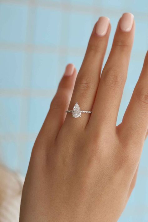 Pink Morganite Engagement Ring, Pear Diamond Rings, Future Engagement Rings, Elegant Engagement Rings, Engagement Ring Shapes, Simple Engagement Rings, Engagement Ring White Gold, Pear Engagement Ring, Ring White Gold