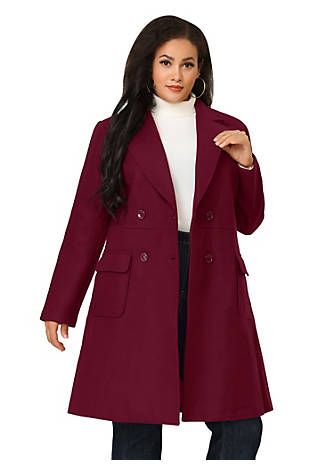 Long Peacoat, Turtleneck Tunic Sweater, Turtleneck Tunic, Long Overcoat, Plus Size Winter, Long Winter Coats, Winter Knit Hats, Peacoat Jacket, Plus Size Brands