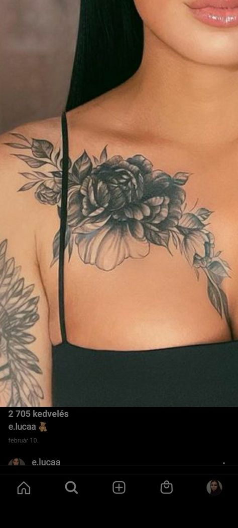 Chest And Collar Bone Tattoos For Women, Coverup Chest Tattoos For Women, Colar Bone Tattoo Coverup, Collar Bone Cover Up Tattoos For Women, Women’s Collar Bone Tattoos, Collarbone Cover Up Tattoo, Name On Collar Bone Tattoo, Coller Bone Tats, Collar Bone Tattoo Cover Up