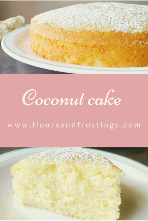 Light Coconut Cake, Cake With Coconut Milk, Coconut Snack Cake, Coconut Vanilla Cake, Fluffy Coconut Cake, Healthy Coconut Cake, Thai Coconut Cake Recipe, Coconut Cake Recipe Easy, Coconut Chiffon Cake