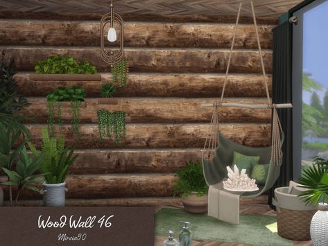 Wood Wall #46 - Screenshots - The Sims 4 Build / Buy - CurseForge Sims 4 Build Cc, Log Wallpaper, Kerbal Space Program, Log Wall, App Home, Best Mods, World Of Tanks, Sims 4 Build, Buy Wood