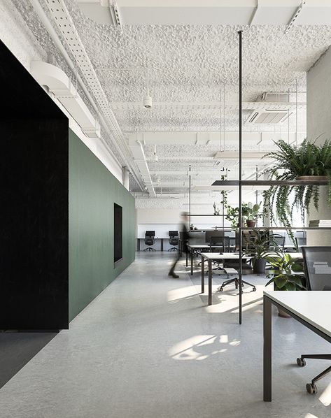 Industrial Office Design, Commercial And Office Architecture, Loft Office, Office Space Design, Modern Office Design, Contemporary Office, Open Office, Office Workspace, Workspace Design