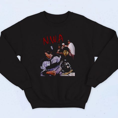 Nwa Compton Rap Tour Fashionable Sweatshirt Nwa Compton, Nwa Shirt, Cool Sweatshirts, 90s Clothes, Girls Sweatshirts, 90s Outfit, Custom Sweatshirts, Fashion Vintage, Vintage Sweatshirt