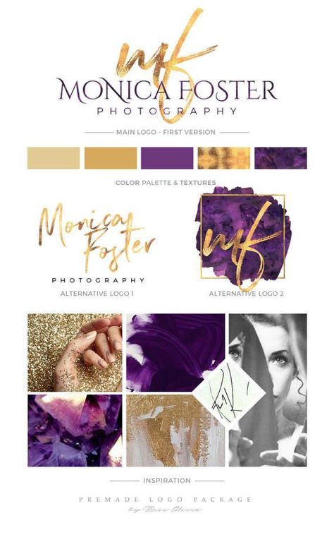 Amethyst Branding, Purple And Gold Branding Board, Purple Website Design Colour Palettes, Gold And Purple Branding, Luxury Color Palette Branding Purple, Purple Branding Board, Purple And Gold Color Palette, Glam Color Palette, Glamour Logo