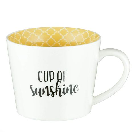 Cup Of Sunshine, His Mercies Are New, Mug For Men, Lamentations 3 22 23, Christian Art Gifts, Box Of Sunshine, Yellow Cups, Pretty Coffee, Cute Coffee Cups