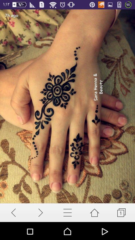 Corak Inai Simple Cantik, Corak Inai, Henna Designs For Kids, Modern Henna, Henna Tattoo Designs Hand, Simple Henna Tattoo, Modern Henna Designs, Design Henna, Beautiful Mehndi