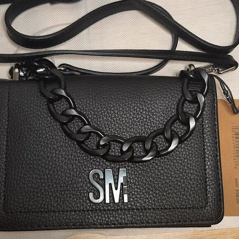 Black BPOPLAR Mini Steve Madden Purse Steve Madden Purse, Steve Madden Bags, Pocket Book, Custom Branding, O Ring, Crossbody Strap, Steve Madden, Top Handle, Purse