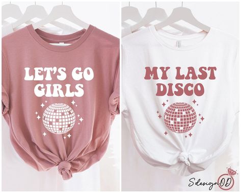 Throwing a Bachelorette Party - Disco Theme! - Pretty Collected Bachelorette Theme Shirts, Last Disco Shirts, Disco Cowgirl Bachelorette Shirts, Bachlorette Party Matching Shirts, Disco Bachelorette Party Shirts, Cute Bachelorette Shirts, Disco Bachelorette Shirts, Last Disco Bachelorette Party Shirts, Disco Bachelorette Party Outfits