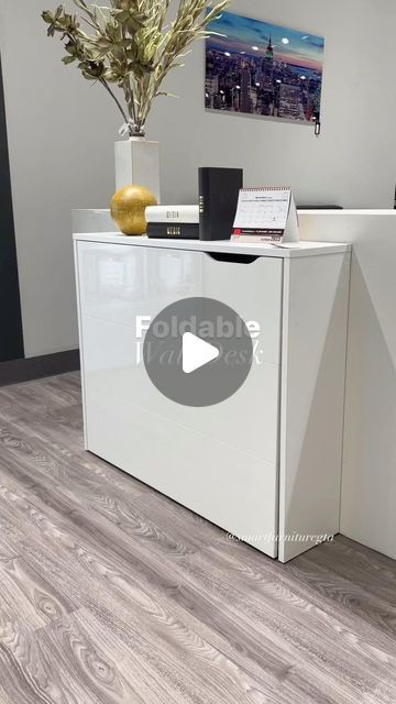 Smart Furniture & Decor on Instagram: "Don’t let the small space limit your life. With our foldable wall desk no room is too tiny to be your home office, craft kingdom or workstation. #tinyapartment #smallspaces #smallspaceliving #spacesaving #spacesavingfurniture #smallapartment #desk #desksetup #workstation #deskgoals #deskorganization #desktour #desktop #walldesk #smartfurnituregta #deskdesign #home #interiordesign #homedecor #homeoffice #homeideas #craftroom #craftroomorganization" Desktop Table Ideas Small Spaces, Murphy Desk Diy, Furniture For Small Living Room, Foldable Wall Desk, Condo Makeover, Foldable Wall, Interesting Furniture, Folding Tables, Desk Goals