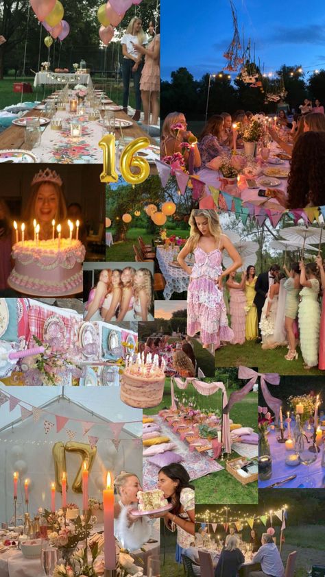 Sweet 16 Summer, Sweet Sixteen Party Themes, 14th Birthday Party Ideas, Sweet Sixteen Birthday Party Ideas, Sweet 16 Themes, Backyard Birthday Parties, Garden Party Theme, Backyard Birthday, Cute Birthday Ideas