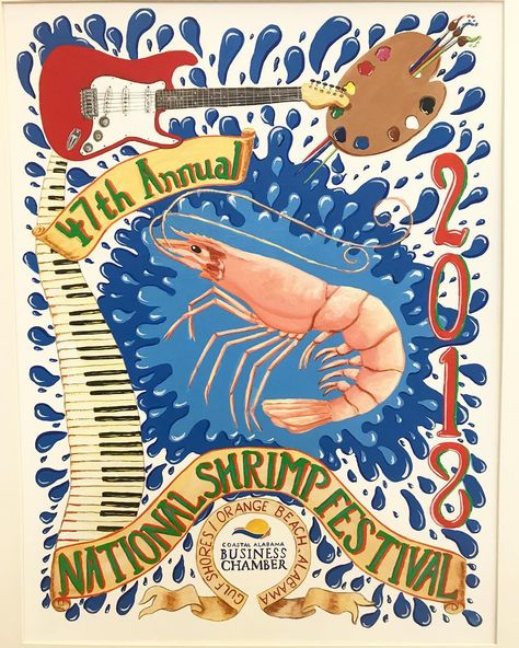 The 47th Annual National Shrimp Festival is almost here! Get ready for a seafood-filled weekend, and don't forget about the drinks and games. Join us next weekend, October 11-14, and check out their website for more information. Shrimp Festival, Alabama A, Gulf Shores Alabama, Beach Artwork, Graphic Poster Art, Orange Beach, Gulf Shores, Cooking Art, How To Cook Shrimp