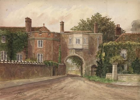 Old palace, Richmond, Surrey from the green, 1926 – Orleans House Gallery Palace Green, Greenwich Palace, Buckingham Palace Exterior, Richmond Palace, Richmond London, Richmond Upon Thames London, Richmond Upon Thames, Cathedral Architecture, Royal Palace