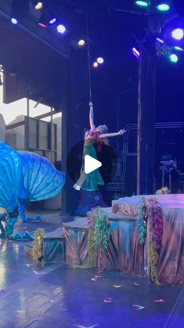 Narée Asherian on Instagram: "(stunt) double trouble 🧜🏼‍♀️🧜🏼‍♀️  what most people don’t notice during our production of “The Little Mermaid” is our mermaid switch! @brittaniyoga is the fabulous Ariel double on the flight system, and she makes everything look so beautiful up in the air ✨ I’m so lucky to share the stage with her 🩷🥹   🎥: @lolabellellow   #thelittlemermaid #littlemermaid #musicaltheatre #broadwaymusicals #theatrekid #princessariel #ariel #disneyprincesses #aerialist #aerial" Aerial Mermaid, Mersisters The Little Mermaid, Stunt Doubles, Princess Ariel, Double Trouble, Broadway Musicals, Theatre Kid, Ariel, Musical Theatre