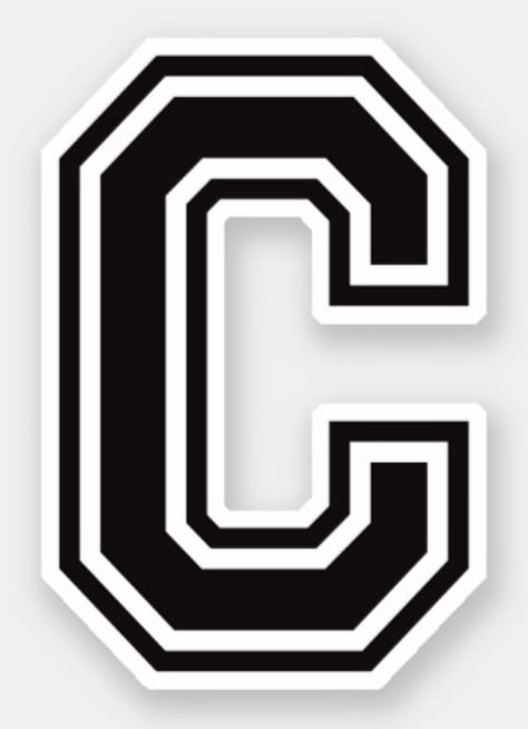 College font letter C alphabet sticker. Perfect for dorm decor, scrapbooking, or any other project. #zazzle #stickers #alphabet . #Letter_C_Font #C_Letter_Design #C_Font #ملصق_تحفيزي Letter C Font, C Letter Design, C Font, Font Sticker, College Font, Alphabet Sticker, Merry Christmas Font, C Letter, The Letter C