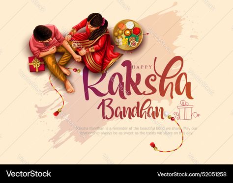 Raksha Bandhan Creative Post, Raksha Bandhan Illustration, Raksha Bandhan Post, Raksha Bandhan Creative, Happy Raksha Bandhan Images, Raksha Bandhan Images, Bhai Dooj, Ad Video, Happy Raksha Bandhan