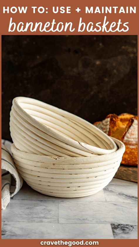 Bread Proofing Basket Recipe, Bread Basket Recipes, Sourdough Bread Banneton, Diy Banneton Basket, Banneton Bread Recipes, How To Use A Banneton Proofing Basket, Banneton Proofing Basket Diy, Sourdough Proofing Basket, Sourdough Basket