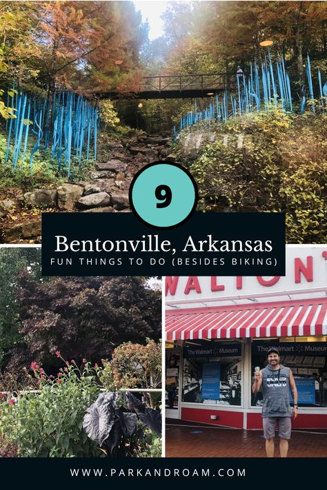 Are you planning a weekend getaway or road trip through northwest Arkansas? Look no further than this guide to the fun things to do in Bentonville, AR that don’t require getting on a bike.

You’ll find plenty of family-friendly activities, outdoor adventures, and even romantic things for couples to do in Arkansas’ hidden gem. Northwest Arkansas Things To Do, Bentonville Arkansas Things To Do, Things For Couples, Arkansas Vacations, Fun Couple Activities, Activities Outdoor, Couples Weekend, Bentonville Arkansas, Museum Hotel