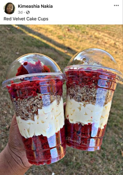 Cake Parfait Cups, Cake Parfait, Cake Cups, Best Small Business Ideas, Baking Business, Dessert Cups, Red Velvet Cake, Interesting Food, Small Business Ideas