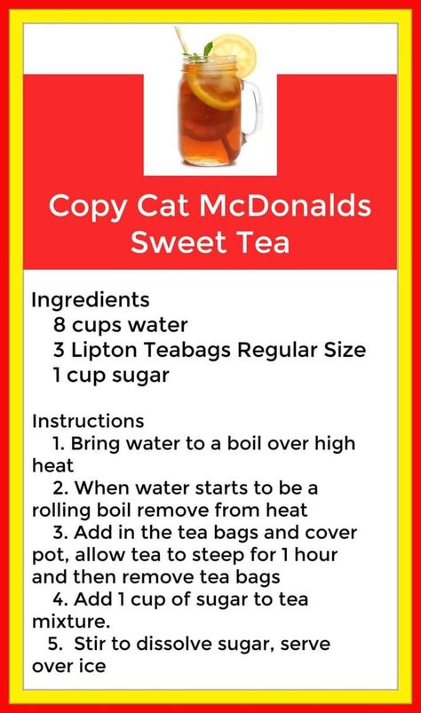 Mcdonalds Sweet Tea Recipe, Mcdonald’s Copycat Recipes, Sweet Tea Recipe, Mcdonald’s Sweet Tea Recipe, Mcdonald's Sweet Tea Recipe, Lipton Sweet Tea Recipe, Mcdonald’s Hot Mustard Copycat, Mcdonald’s Secret Drinks, Mcdonalds Sweet Tea