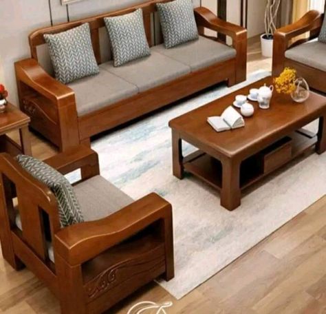 Sofa Set Designs Modern, Sofa Styles, Wooden Couch, Box Bed Design, Small Sectional, Small Sectional Sofa, Sofa Design Wood, Wooden Sofa Set Designs, Wood Bed Design