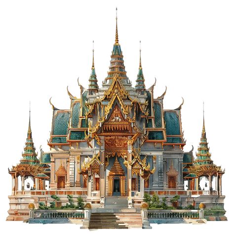 Bangkok Architecture, Thailand Landmark, Thai Symbols, Thai Architecture, Thai Travel, Khmer Culture, Graphic Design School, A Level Art Sketchbook, Thai Pattern