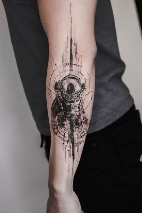 Inside Of Arm Tattoo, Astronaut Tattoo, Sketch Style Tattoos, Anubis Tattoo, Forearm Band Tattoos, Planet Tattoos, Geometry Tattoo, Leg Tattoos Women, Greek Tattoos