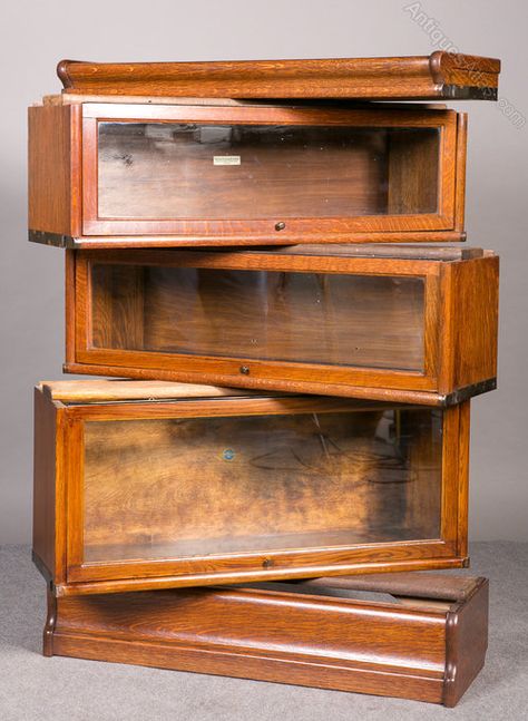 3 Tier Globe Wernicke Bookcase - Antiques Atlas Glass Bookcase, Barrister Bookcase, Antique Bookcase, Bookcases For Sale, Campaign Furniture, Furniture Bookshelves, Antique Cabinets, Golden Oak, Oak Furniture