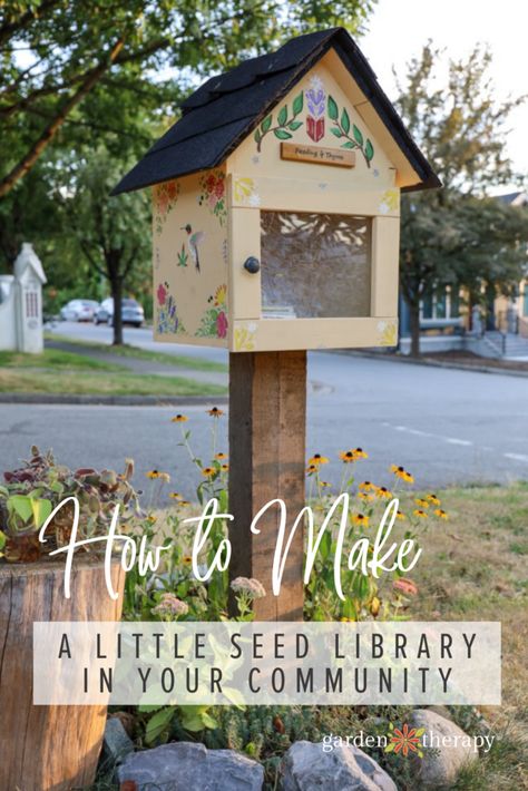 Through a seed library, you can encourage others in your neighbourhood to find this love and spread some seedling joy. Here’s how to find one in your neighbourhood or start one of your very own! #seeds #seedstarting #seedlibrary #community #communitygarden #theregernertativegarden #gardentherapy Seed Library, Garden Therapy, Encourage Others, Seed Box, Community Library, Seed Collection, Seed Packaging, Art Cart, Little Library