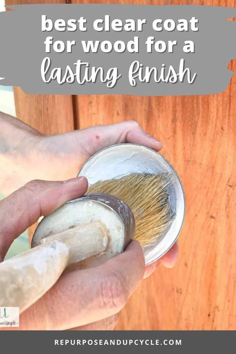 Wood Sealer For Furniture, How To Get Natural Wood Finish, Best Top Coat For Stained Wood, Natural Wood Sealer, Diy Wood Sealer, How To Seal Raw Wood Furniture, Clearing Woods, Varnishing Wood, Clear Coat Wood