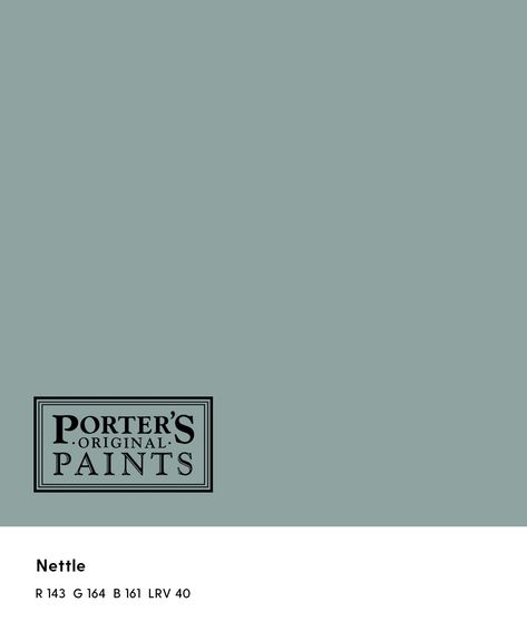 Porter Paint Colors, Porters Paints, Newsletter Names, Budget Makeover, Porter Paint, Blue Green Paints, Living Room Wall Color, Water Nymphs, Japanese Decor