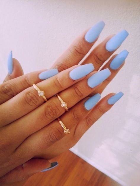 Blue Matte Nails, Metallic Nail Art, Baby Blue Nails, Nails Green, Nails Blue, Metallic Nails, Summer Acrylic Nails, Nails Black, Nails Gel