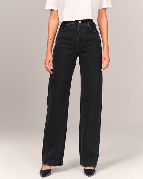 Women's High Rise 90s Relaxed Jean | Women's Bottoms | Abercrombie.com High Rise 90s Relaxed Jean, Style Makeover, Women's Bottoms, Love Jeans, Abercrombie And Fitch Jeans, Relaxed Jeans, High Rise Mom Jeans, Button Fly Jeans, High Rise Jeans