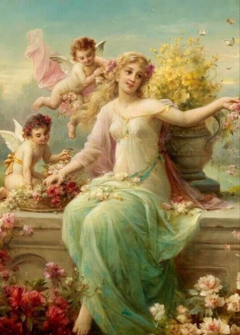 Hans Zatzka Hans Zatzka, Victorian Paintings, Magical Images, Fairy Pictures, Cute Home Decor, Classical Art, Angel Art, Beautiful Fantasy Art, Fine Art Gallery