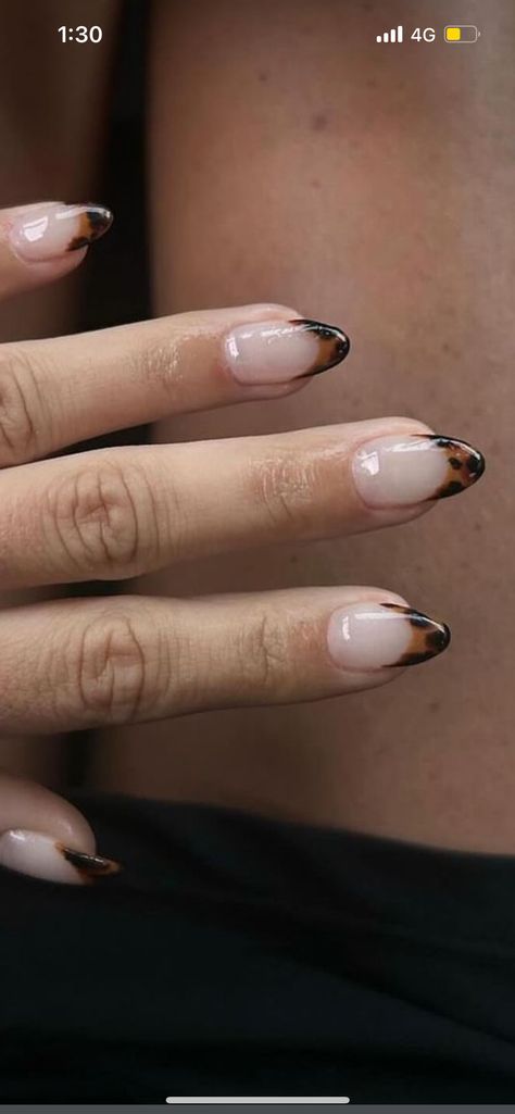 Ongles Gel French, Kutek Disney, Pumpkin Nails, Leopard Print Nails, October Nails, Nagel Tips, Smink Inspiration, Summery Nails, Casual Nails