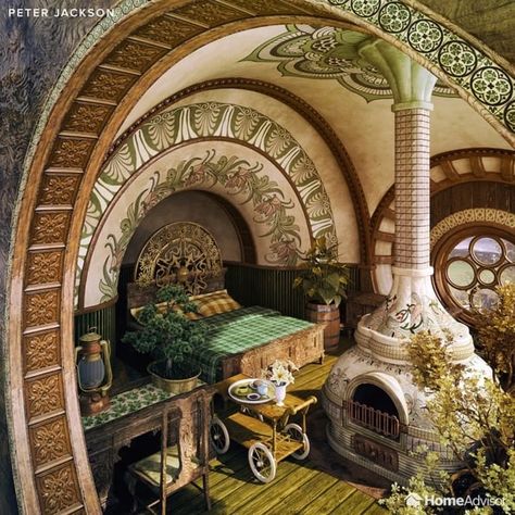 Fantasy Bedrooms, Casa Hobbit, Fantasy Bedroom, Earthship Home, Peter Jackson, Cob House, Hobbit House, Fantasy House, Earthship