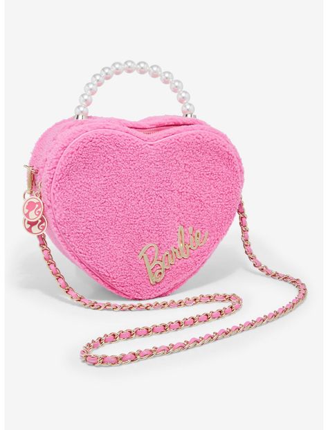 Our Universe Barbie Heart Figural Crossbody Bag - BoxLunch Exclusive Heart Purse, Barbie Gifts, Barbie Box, Pink Sherpa, Cute Crossbody Bags, Barbie Logo, Our Universe, Barbie Movies, Barbie Collection