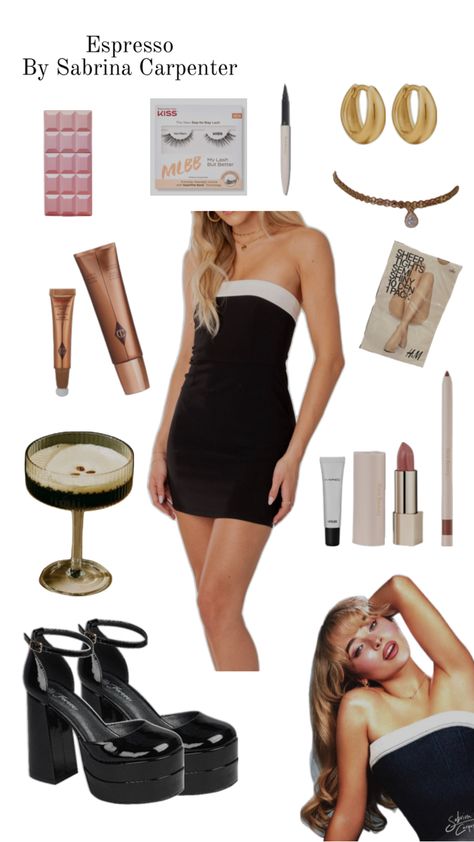 Halloween costumes inspired by music. This take is on Espresso by Sabrina Carpenter. Sabrina Costume, Halloween Costumes Brunette, Divas Pop, Singer Costumes, Cute Group Halloween Costumes, Sabrina Carpenter Outfits, Pretty Halloween Costumes, Holloween Costume, Famous Outfits