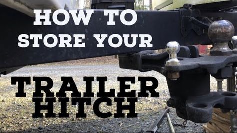 Storing a trailer hitch, securely and out of the way How To Store, Rv Stuff, Find A Way, Trailer Hitch, Go Camping, Travel Trailer, I Decided, Rv, Trailer