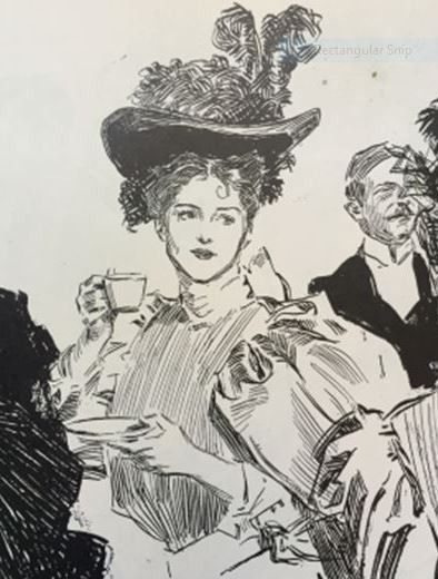 Victorian Aesthetic Drawing, How To Draw Old People, Vintage Sketches, Progressive Era, The Gilded Age, Newspaper Art, Gibson Girl, Gilded Age, Plus Ultra