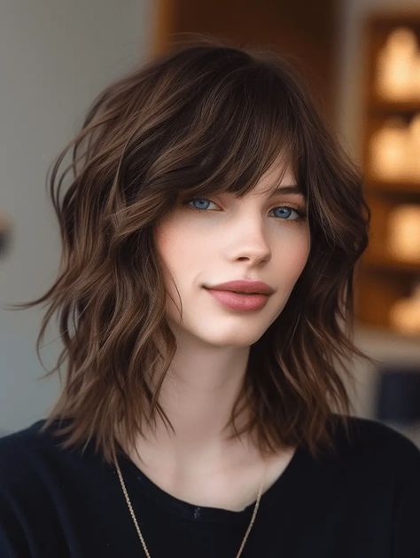 The Shag Haircut, Shag Haircut Ideas, Medium Shaggy Hairstyles, Shaggy Long Hair, Medium Shag Haircuts, Fresh Haircut, Short Shag Hairstyles, Medium Curly Hair Styles, Shag Hairstyles