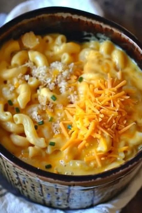 Crockpot Mac N Cheese - A Recipe You Don’t Wanna Miss! - Recipecs Crockpot Mac N Cheese, Crockpot Macaroni And Cheese, Crockpot Macaroni, Crock Pot Mac And Cheese, Crock Pot Mac, Pot Mac And Cheese, Crockpot Mac And Cheese, Baked Pineapple, Canned Soup