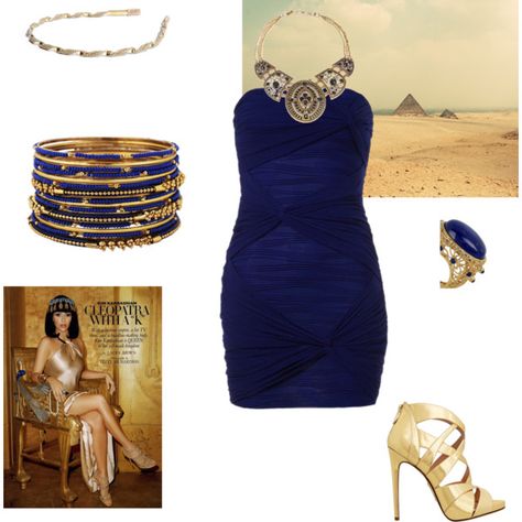 Modern Cleopatra, created by jackiesend on Polyvore Modern Cleopatra Outfit, Modern Cleopatra, Cleopatra Outfit, Icon Outfits, Cleopatra Halloween, Theatrical Romantic, Egyptian Goddess, Fashion Icon, Style Icons