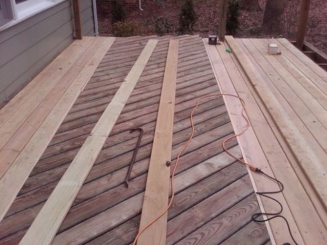 Re-using the Wood :: Hometalk Pallet Door, Deck Cost, Deck Remodel, Laying Decking, Building Costs, Wood Boards, Pallet Creations, Deck Boards, Diy Deck