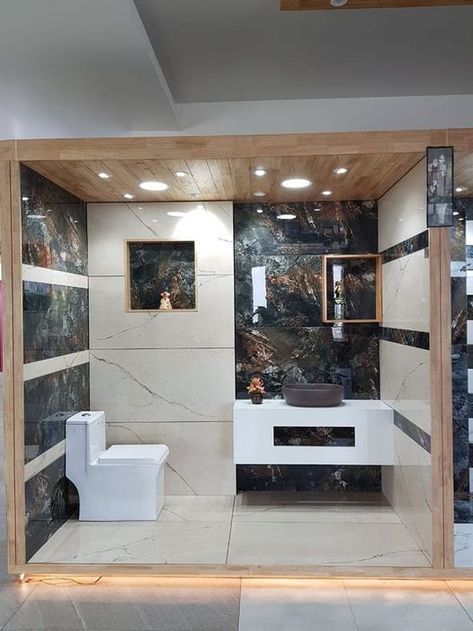 Toilet Wall Tiles Designs, Toilet Tiles Design Ideas, Varmora Bathroom Tiles, Latest Washroom Tiles Design, Bathroom Latest Design, Toilet Tiles Design Small Bathrooms, Washroom Tiles Design In Pakistan, Western Toilet Design, Tiles Showroom Interior