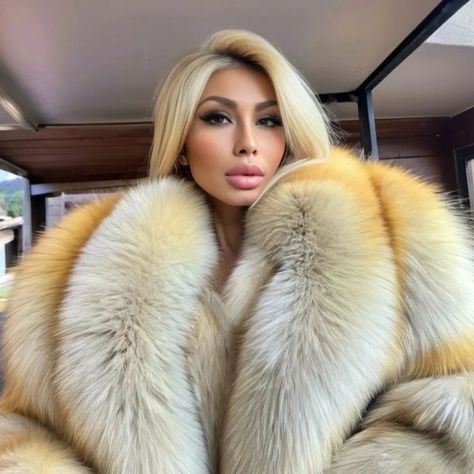 Fabulous Lady's wearing Furs and Mohair Girls Fur Coat, Neck Warmers, Fur Hood Jacket, Fabulous Furs, Dream Dresses, Coats Women, Fur Coats Women, Fox Fur Coat, Fur Coats