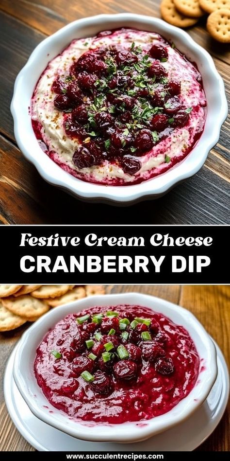 This Festive Cream Cheese Cranberry Dip is the perfect holiday appetizer! Sweet, tangy cranberries layered over creamy cheese make it irresistible for gatherings. Cranberry Cream Cheese Appetizer, Cream Cheese Cranberry Dip, Cream Cheese Appetizer Recipes, Appetizer Sweet, Cranberry Cream Cheese Dip, Cranberry Dip, Cream Cheese Appetizer, Cream Cheese Dip, Cheese Appetizer