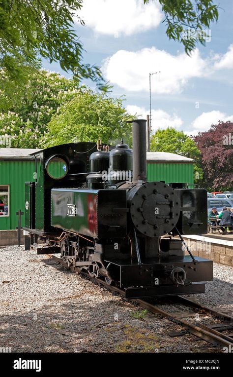 Download this stock image: Baldwin 10-12-D 4-6-0T narrow gauge steam locomotive no.778 at Pages Park station, Leighton Buzzard Light Railway, Bedfordshire, UK. - MC3CJN from Alamy's library of millions of high resolution stock photos, illustrations and vectors. Leighton Buzzard, Buzzard, Miniature Model, Steam Locomotive, High Resolution, Steam, Photo Image, Stock Images, Train