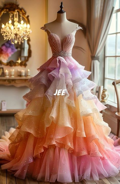 Colourful Wedding, Fantasy Dresses, Country Wedding Dresses, Fantasy Gowns, Fairytale Dress, Gala Dresses, Colored Wedding Dresses, Art Dress, Unique Dresses