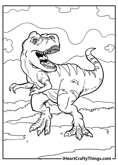 Tyrannosaurus Coloring Pages (Updated 2022) Coloring Dinosaurs Free Printable, T Rex Coloring Pages Free Printable, Dinosaur Train Coloring Pages, Dinosaur Colouring Pages Free Printable, Dinasour Coloring Sheets, Dinasour Coloring Paper, Rexy Jurassic World, Tyrannosaurus Rex Drawing, T Rex Printable